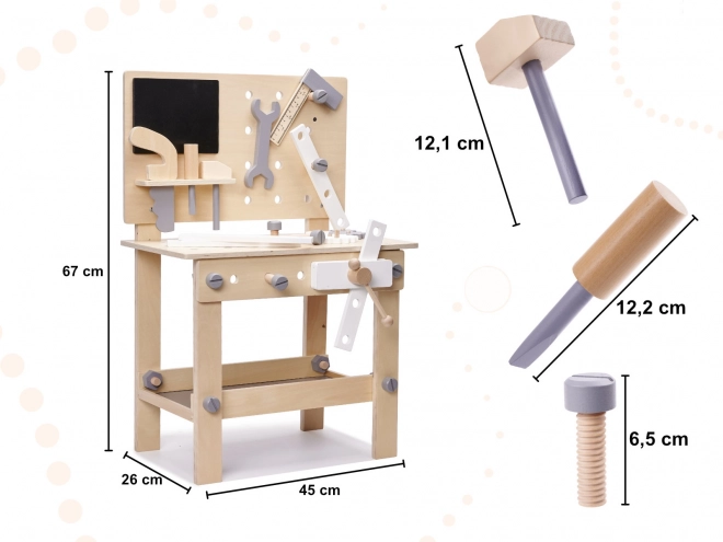 Set officina e attrezzi di legno per bambini