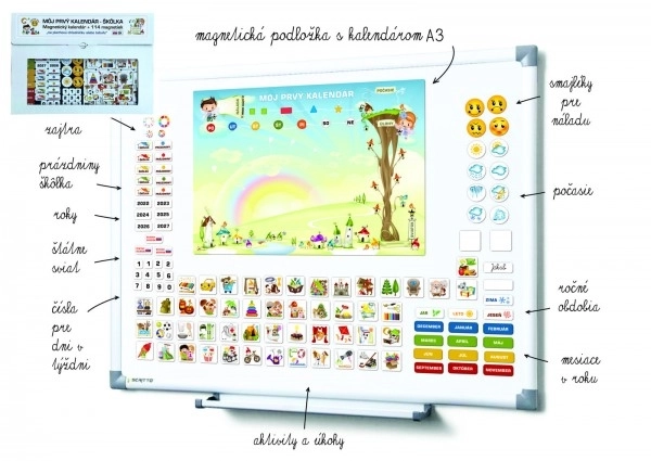 Calendario magnetico per bambini - 114 magneti