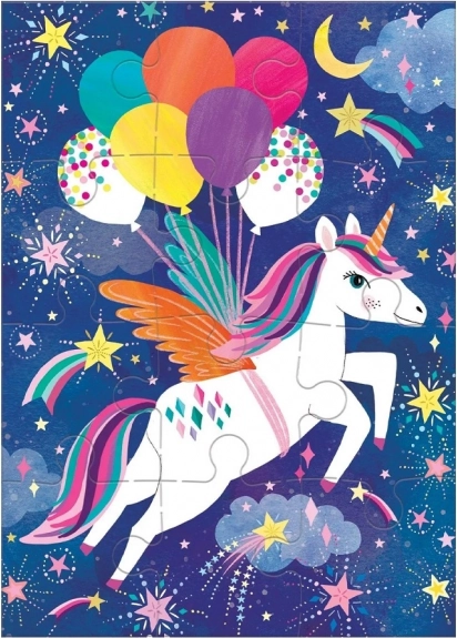 Puzzle con unicorno con augurio