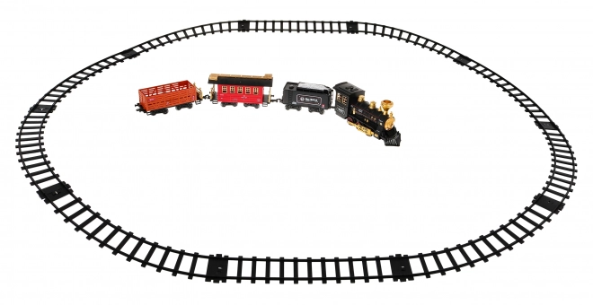 Grande Treno con Funzione Fumo per Bambini 5+ Pista da Assemblare + Treno con Vagoni