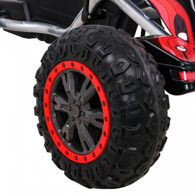 Grande kart a pedali forte per bambini nero + capacità di carico 100 kg + ruote in EVA + freno a mano + sedile sportivo