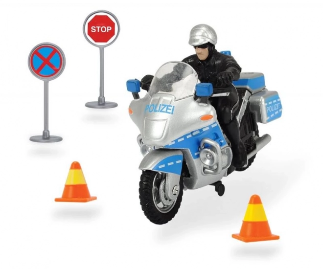 Motocicletta Polizia 10 cm con Accessori