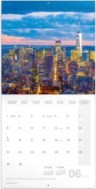 Calendario per appunti New York 2026