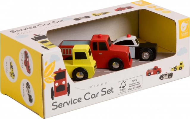 Classic World auto della polizia vigili del fuoco carro attrezzi set 3 pezzi