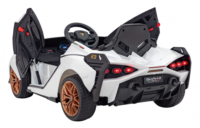 Lamborghini SIAN auto per bambini a batteria con telecomando – Bianco