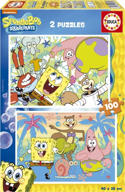 Puzzle SPONGEBOB Set 2x100 Pezzi