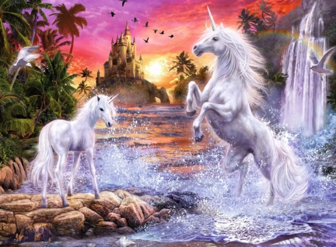 Puzzle luminoso Unicorni al fiume 500 pezzi