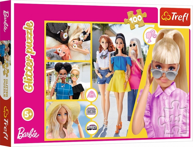 Puzzle scintillante Barbie 100 pezzi