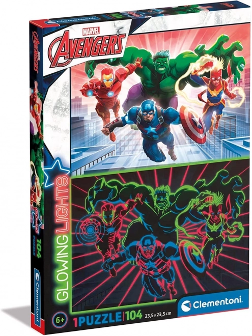 Puzzle fluorescente Marvel Avengers 104 pezzi