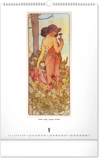 Calendario da parete Alfons Mucha 2026