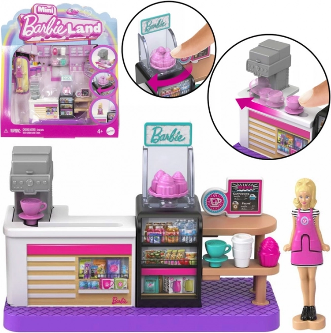 MATTEL BARBIE MINI BARBIELAND pasticceria con mini bambola 3,5 cm e accessori