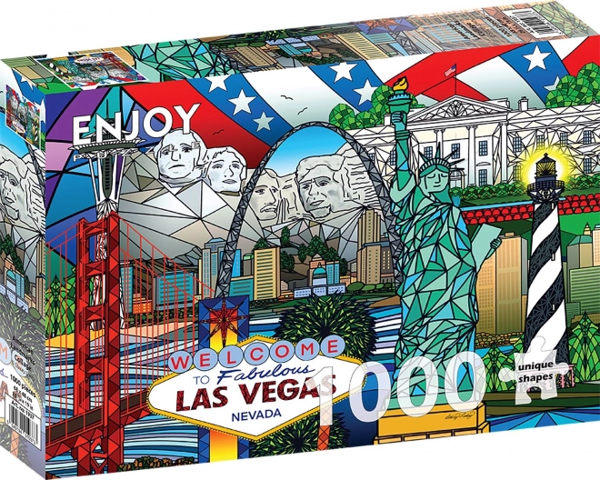 Puzzle collage dei monumenti americani 1000 pezzi