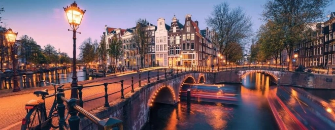 Puzzle 1000 pezzi panorama di Amsterdam