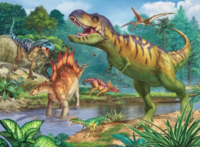 Puzzle mondo preistorico dei dinosauri XXL