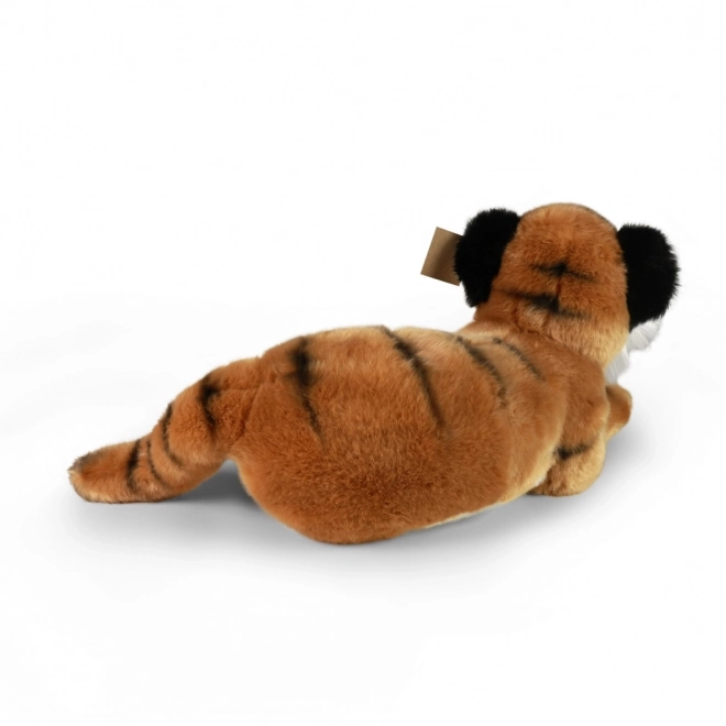 Tigre di peluche sdraiato 36 cm eco-friendly