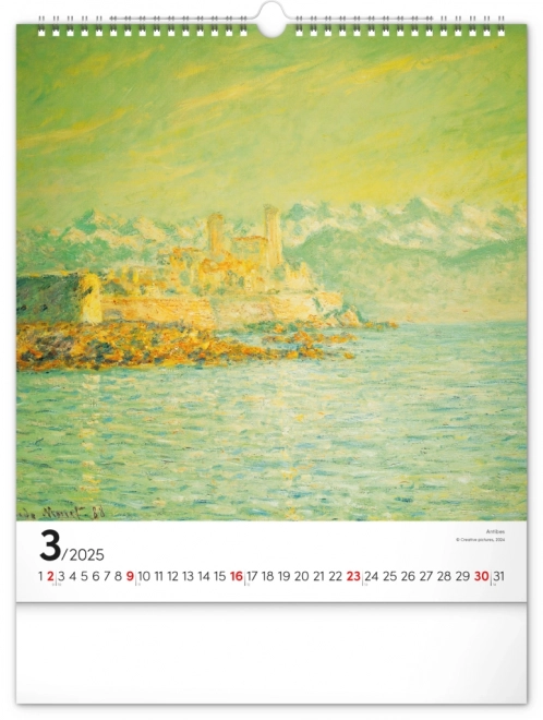 Calendario da Parete Claude Monet 2025 30x34 cm