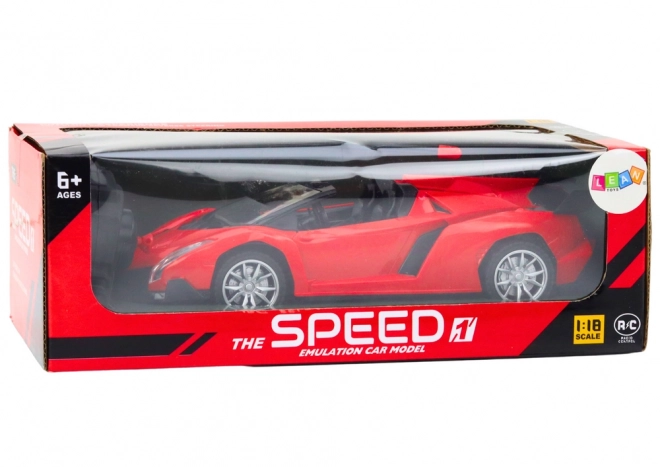 Auto sportivo radiocomandato rosso 1:18