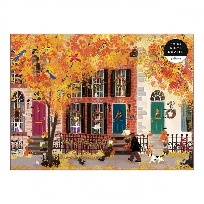 Puzzle Galison Autunno nel Quartiere 1000 Pezzi