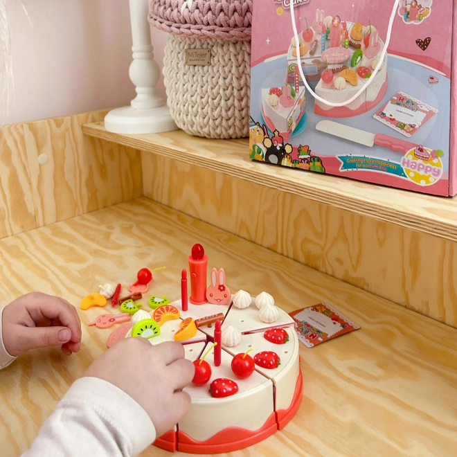 Torta di compleanno Woopie da tagliare con frutta e candeline - 40 pezzi