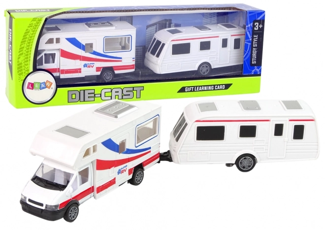 Set veicoli camper e roulotte con elementi in metallo