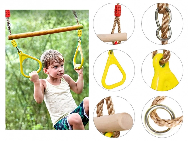 Altalena da giardino per bambini trapezio ginnico