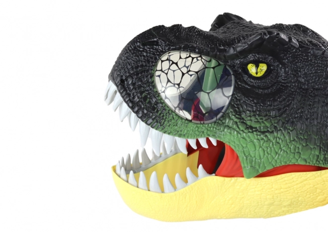 Maschera di dinosauro con cinghia regolabile ed effetti luminosi e sonori