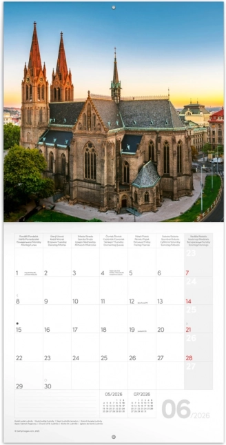 Calendario con note Praga 2026