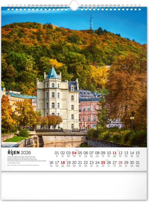 Calendario da parete Repubblica Ceca 2026