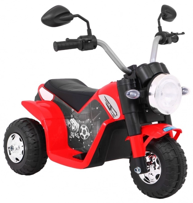 Mini moto a batteria per bambini rosso con suoni e luci LED