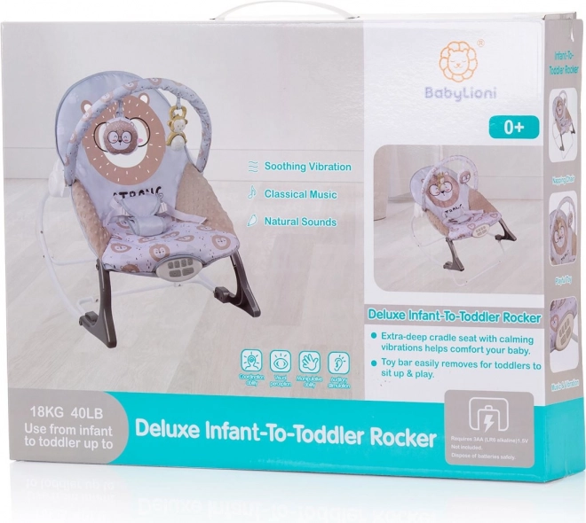 Sedia a dondolo per bambini Melody Beige