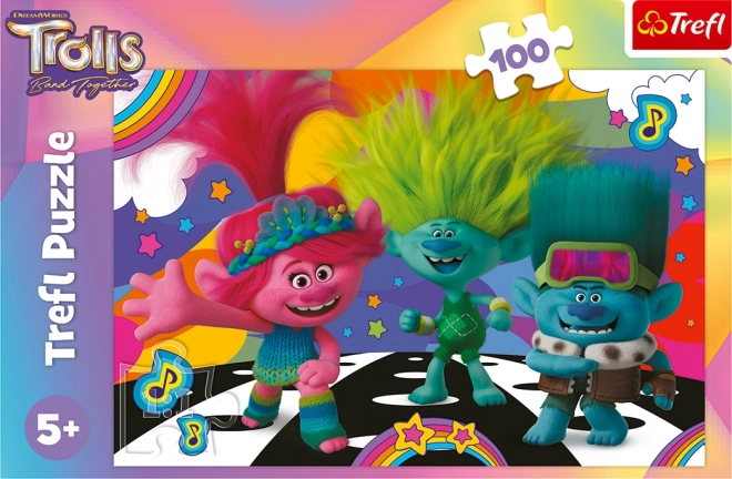 Puzzle TROLLS - Divertimento con Troll di 100 pezzi