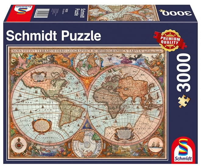 Puzzle storico mappa del mondo 3000 pezzi