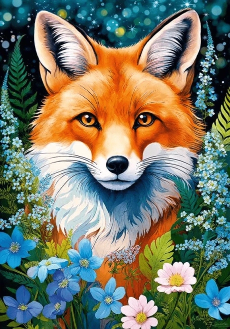 Puzzle Volpe tra i fiori 1000 pezzi