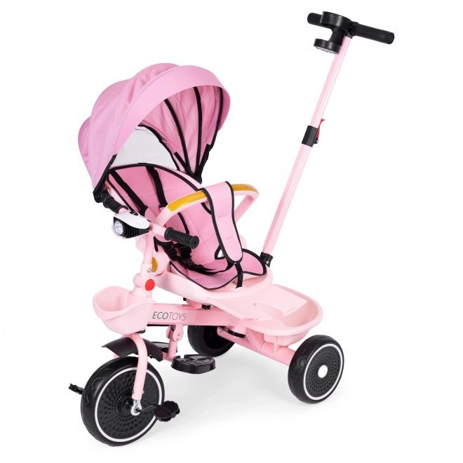 Triciclo passeggino 2-in-1 rosa ECOTOYS