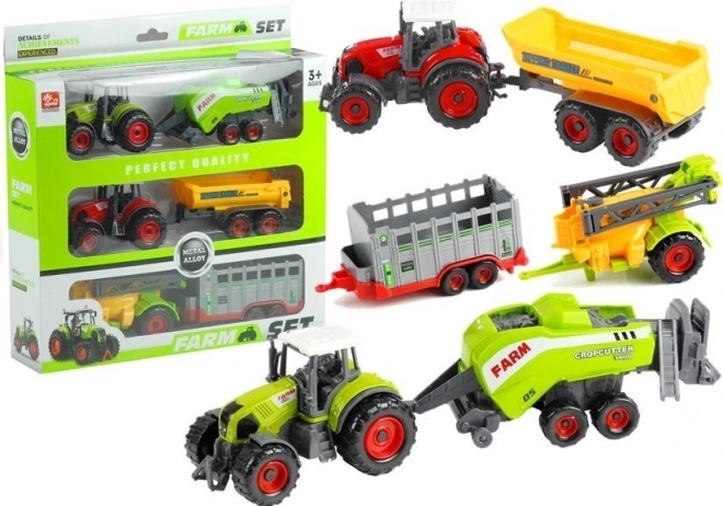 Trattori con Rimorchi Set Macchine Agricole 6 in 1