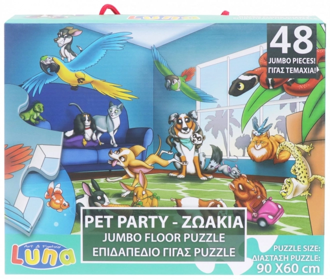 Puzzle da terra LUNA Animali domestici 48 pezzi