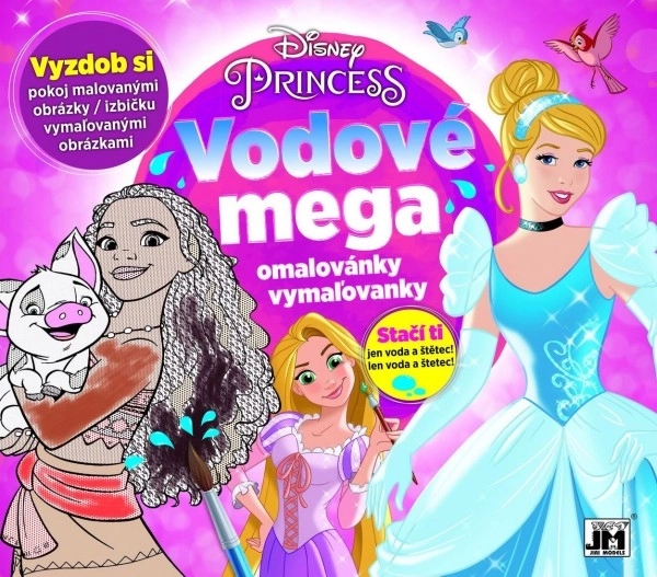 Mega album da colorare ad acqua Disney Principesse