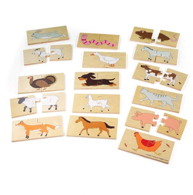 Bigjigs Toys Puzzle Didattico Animali Fattoria