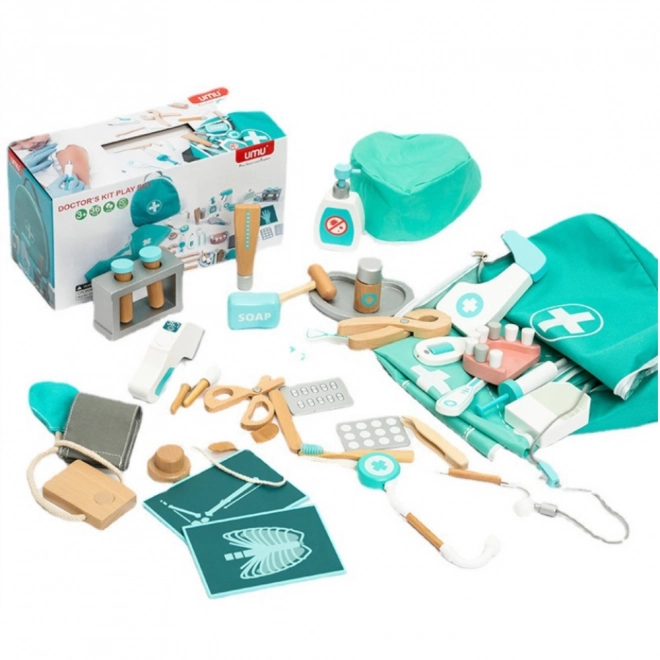 Set da dottore e dentista in legno per bambini