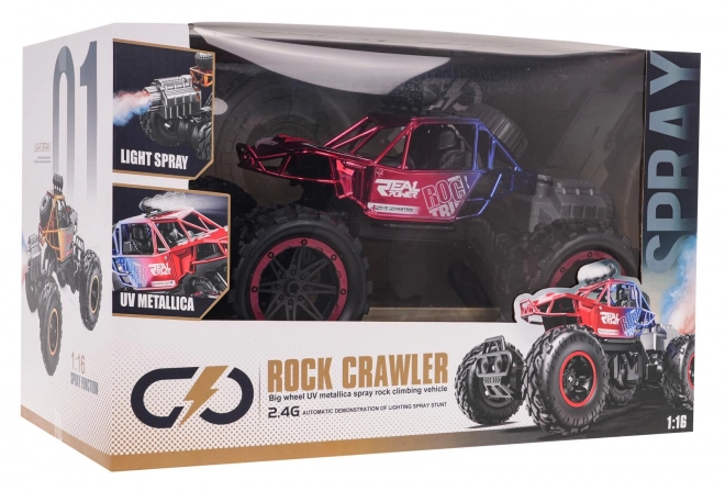 Crawler con funzione di fumo R/C rosso