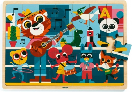 Puzzle in legno Banda allegra 35 pezzi