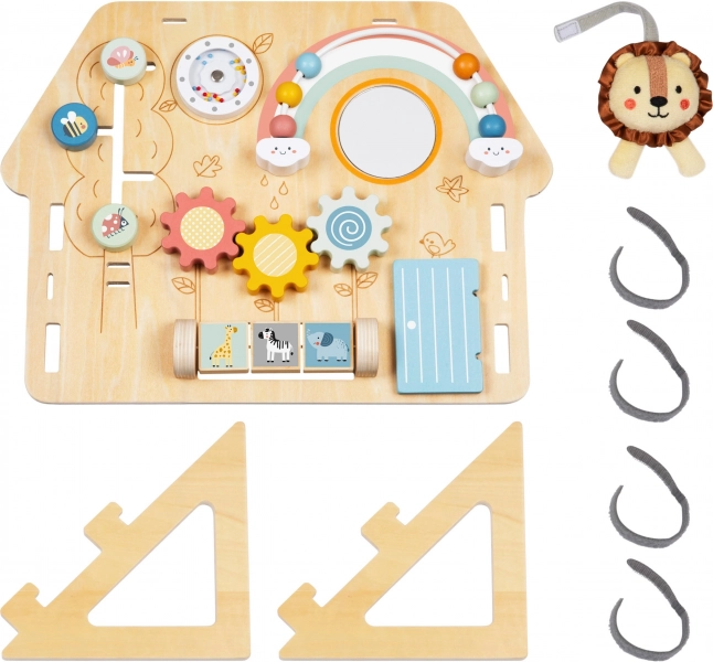 Tooky Toy Grande Tabellone in Legno Manipolativo Casa - Centro Attività