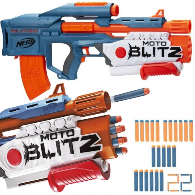 Blaster Motoblitz 2 in 1 Nerf Elite 2.0