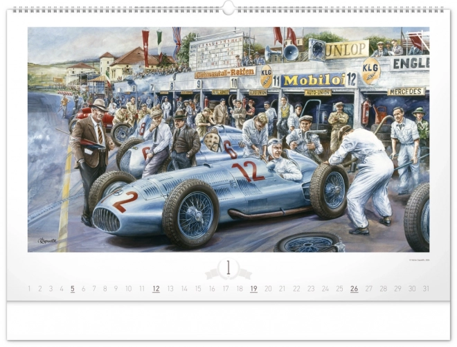 Calendario Murale Oldtimers di Václav Zapadlík 2025