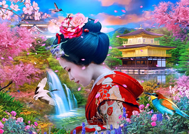 Puzzle Geisha nel Giardino 1000 Pezzi