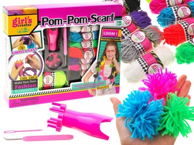 Set creativo con sciarpa Pom Pom