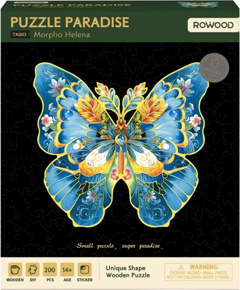 Puzzle in legno Farfalla Morpho Helena