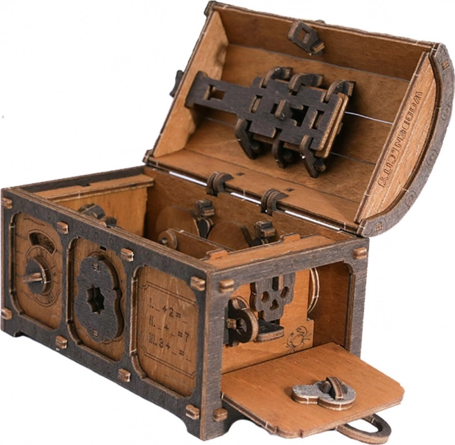 Treasure Chest Escape Room Puzzle 3D in Legno