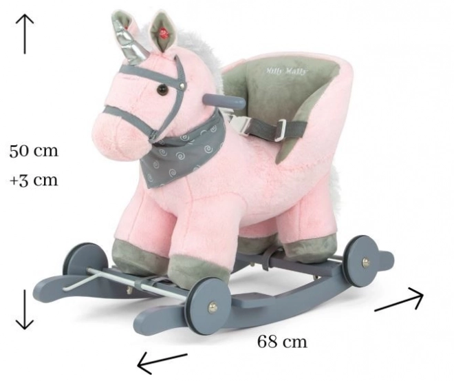 Cavallo a dondolo Polly rosa