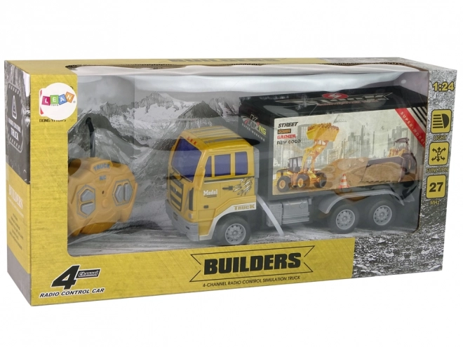 Camion da Costruzione Radiocomandato Giallo 1:24